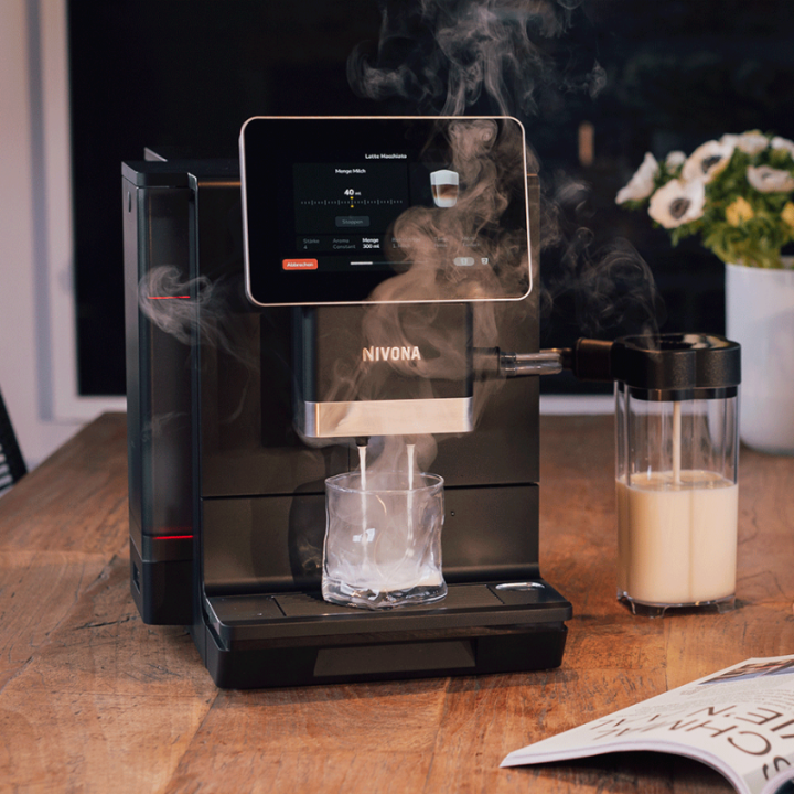 Nivona NIVO 9'101 Sort Espressomaskine Inkl. Afkalkning, Rens, Filter & 1kg Rigtig Kaffe Dolce Crema