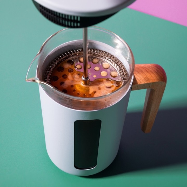 La Cafetière Pisa 8 Kop. Stempelkande Himmelblå Inkl. Fløjtekedel 1,6 L Himmelblå & Krus 35 cl 2 Stk Himmelblå