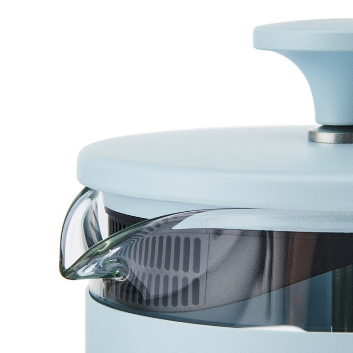 La Cafetière Pisa 8 Kop. Stempelkande Himmelblå Inkl. Fløjtekedel 1,6 L Himmelblå & Krus 35 cl 2 Stk Himmelblå