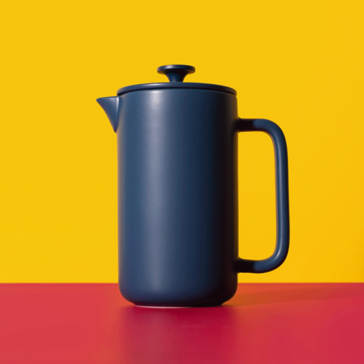 La Cafetière Arezzo 8 Kop. Stempelkande Navy Inkl. Krus 35 cl 2 Stk Navy