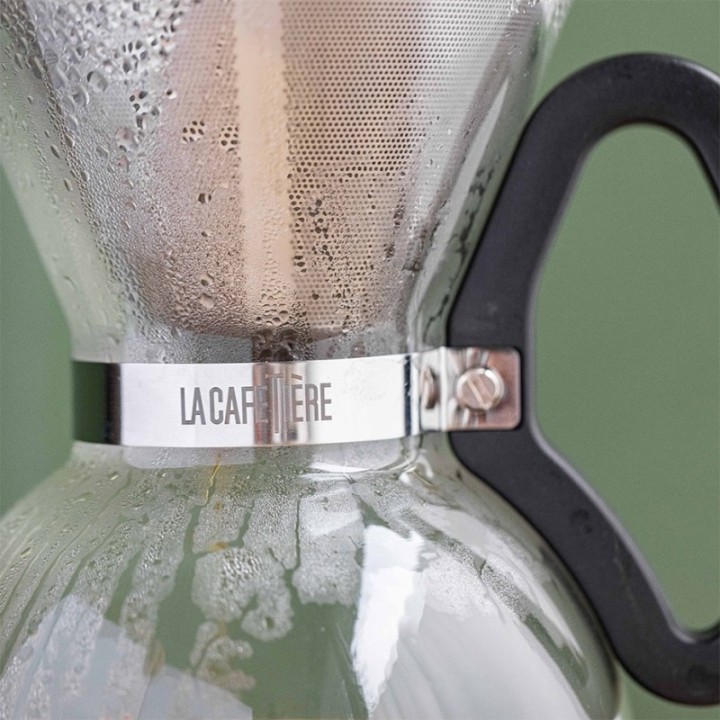 IKAPE Pour Over Kedel 1,2 L Stål Inkl. La Cafetière Pour Over 8 Kop., Kaffemølle & Rigtig Kaffe Organic Chanchamayo 400g