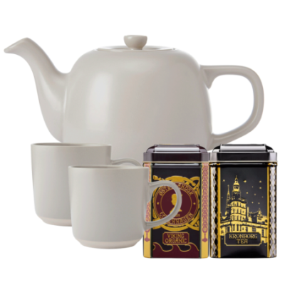 La Cafetière 1,2 L Tebryggare inkl. Koppar 35 cl 2 st Latte & Østerlandsk Thehus Pyramidtepåsar 24 st