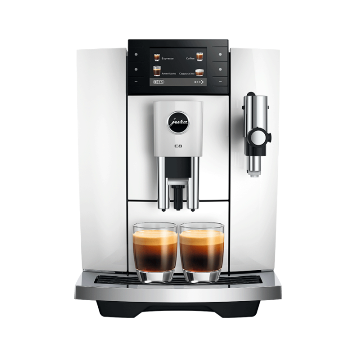 Jura E8 (ED) Piano White Espressomaskine Inkl. Startpakke (DK sprog)