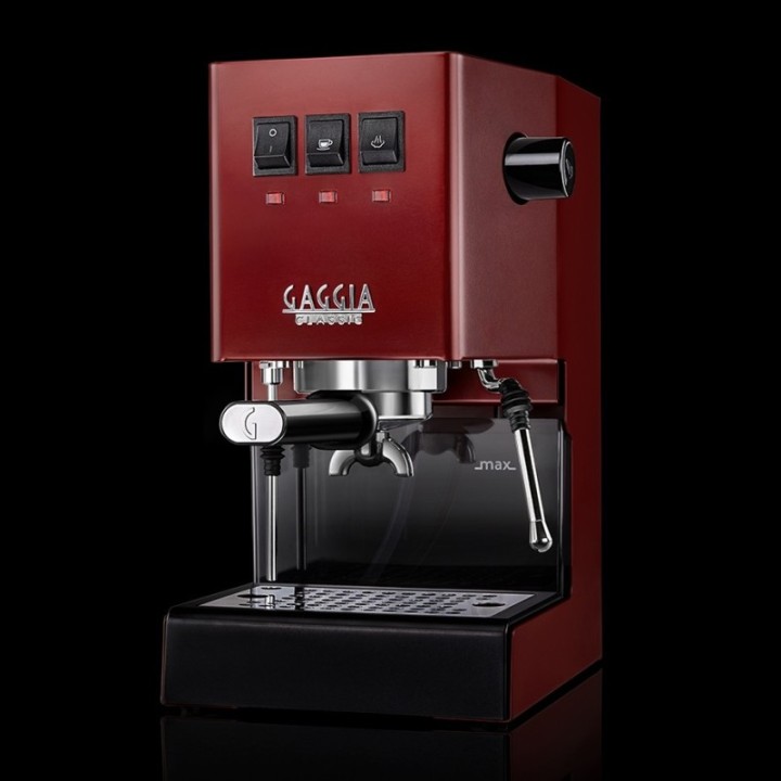 Gaggia Classic E24 Rød Espressomaskine Inkl. Eureka Mignon Zero 55s & Baristaudstyr