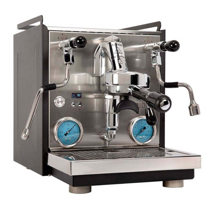 Profitec RIDE Espressomaskine Inkl. Eureka Mignon Libra 65 Chrome/Mat Sort Espressokværn, Knockbox & Mælkekande 0,5L