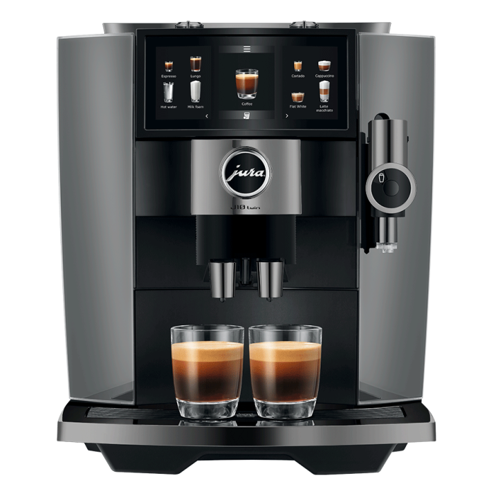 Jura J10 Twin (EA) Diamond Onyx Inkl. Startpakke DK sprog, Plejepakke, Mælkebeholder, Filtre & 3kg Hele kaffebønner