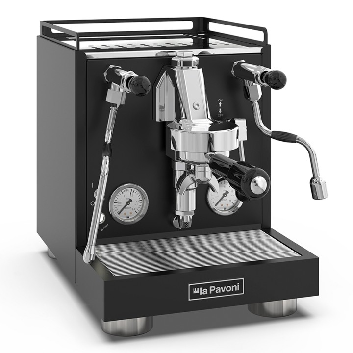 La Pavoni New Cellini Evolution Sort LPSCVB01NO Espressomaskine Inkl. Eureka Mignon Libra 55 Chrome/Mat Sort Espressokværn