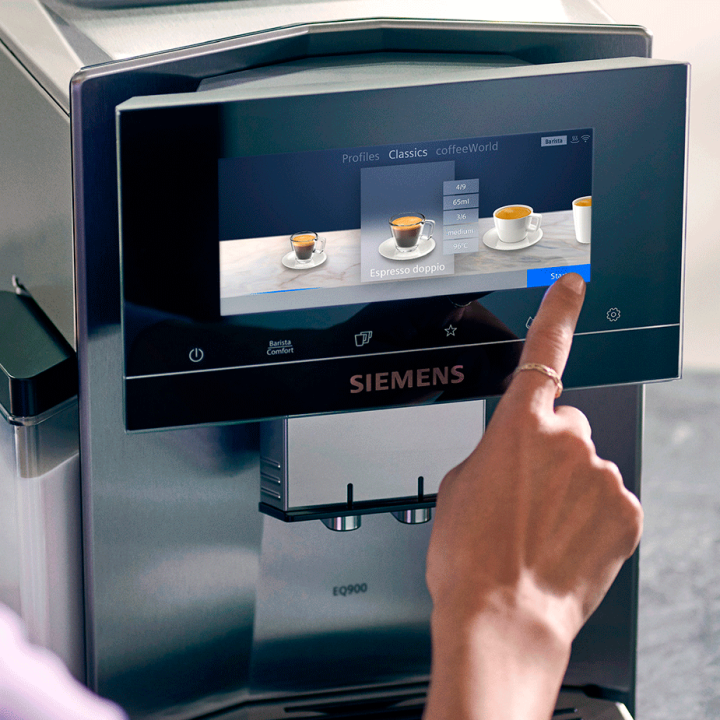 Siemens TQ905RZ3 EQ900 Plus Espressomaskine Inkl. AutoCalc'n Clean & Termokande