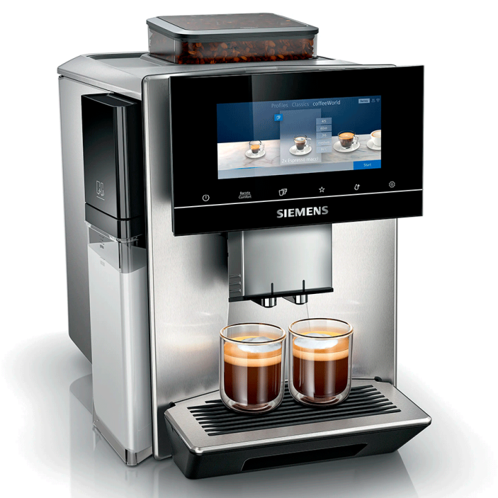 Siemens TQ905RZ3 EQ900 Plus Espressomaskine Inkl. AutoCalc'n Clean & 3kg Rigtig Kaffe Gold Crema