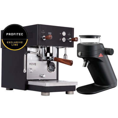 Profitec MOVE Espressomaskin – Exclusive Line inkl. Mahlkönig X64 SD Single Dose Espressokvarn Svart