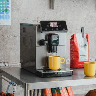 Gaggia Magenta Prestige Glazed Grey Espressomaskine Inkl. 3x400g Rigtig Kaffe & Sirup