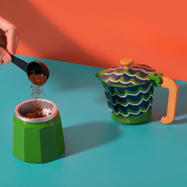 La Cafetière Venice 6 Kop. Espressokande Cyan Tides