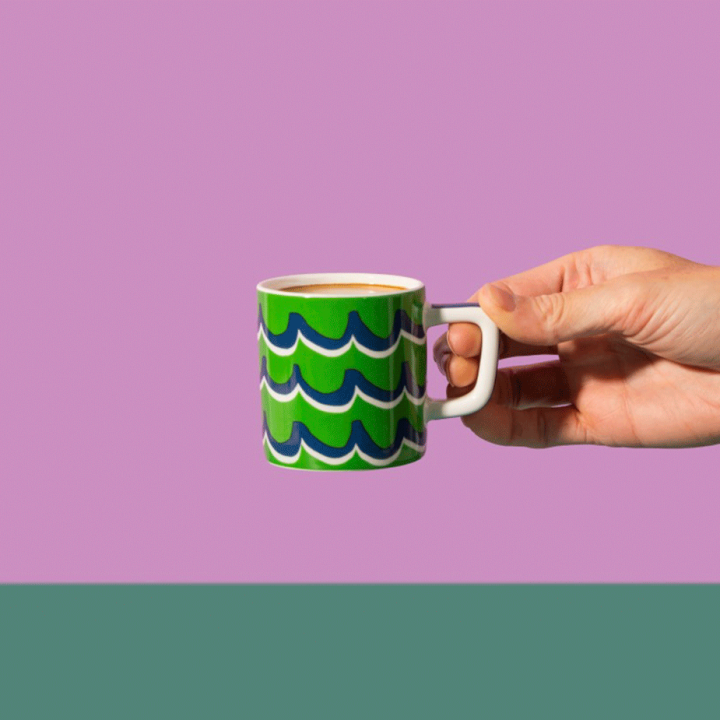 La Cafetiére Keramisk Espressokop Cyan Tides 12 cl 1 Stk