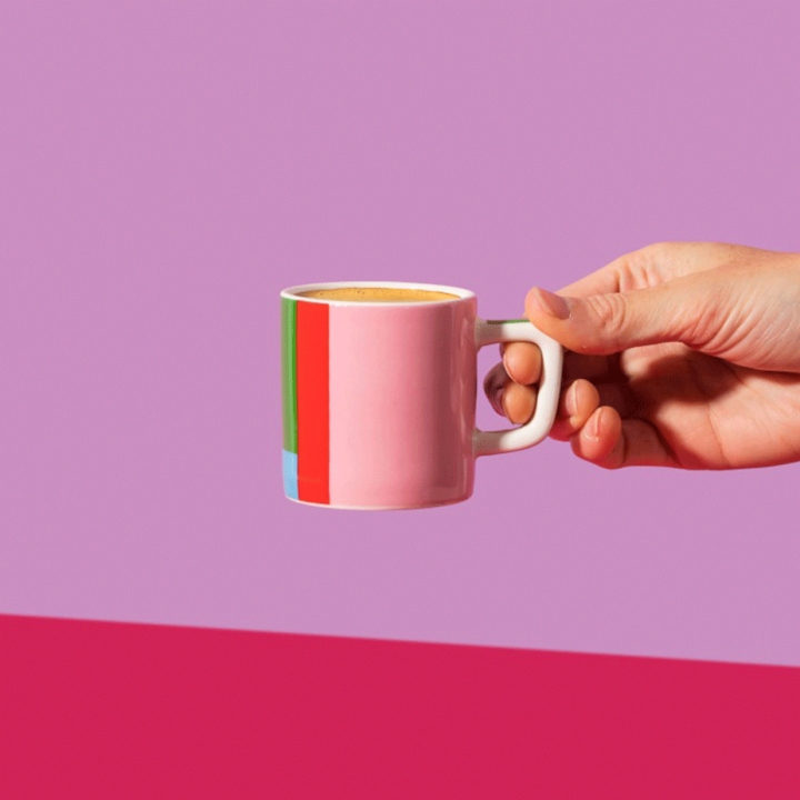 La Cafetiére Keramisk Espressokop Rød & Lyserød Utopian Lines 12 cl 1 Stk