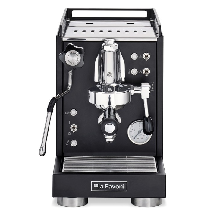 La Pavoni Mini Cellini Sort LPSMCB01EU Inkl. Eureka Mignon Turbo Espressokværn, Baristaudstyr & Latte Kop