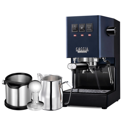 Gaggia Classic E24 Blå Espressomaskin inkl. Baristautrustning