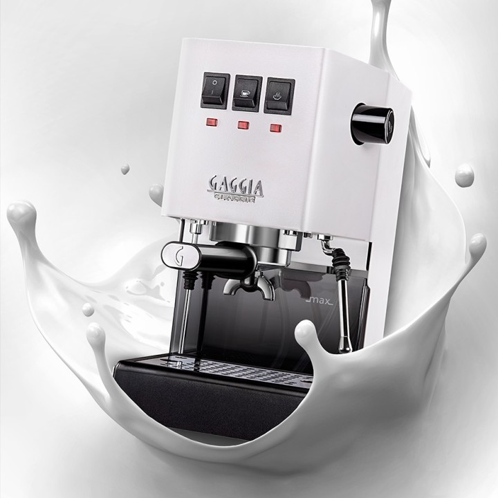 Gaggia Classic E24 Hvid Espressomaskine Inkl. Baristaudstyr