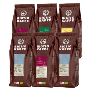 Rigtig Kaffe Organic Mixpakke 2,4kg Hele kaffebønner