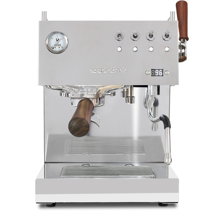 Ascaso Steel Duo Plus Poleret Stål Espressomaskine Inkl. Eureka Mignon Libra 65 Kværn, Baristaudstyr, Vandfilterkande & Pleje