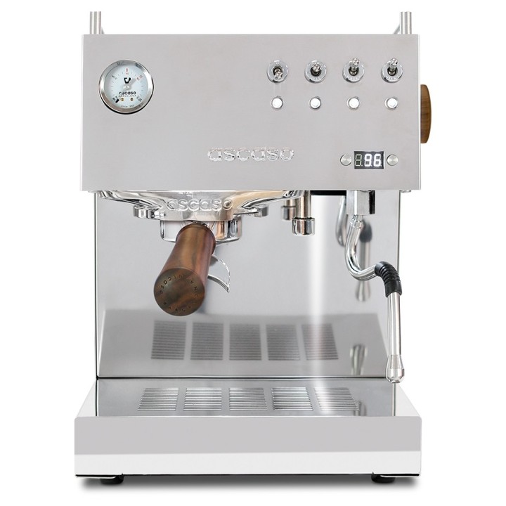 Ascaso Steel Duo PID Poleret Stål Espressomaskine Inkl. Eureka Mignon Libra 55 Chrome Espressokværn