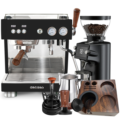 Ascaso Baby T Plus Svart Espressomaskin inkl. Mahlkönig E64 WS Espressokvarn & Baristautrustning