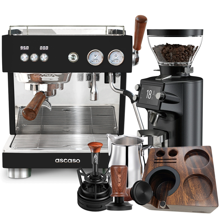Ascaso Baby T Plus Sort Espressomaskine Inkl. Mahlkönig E64 WS Espressokværn & Baristaudstyr