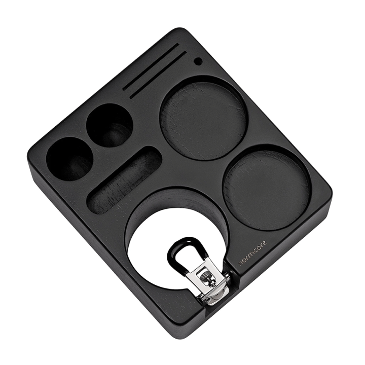 Normcore Kompakt Espresso Tamper Station Sort Asketræ 58 mm