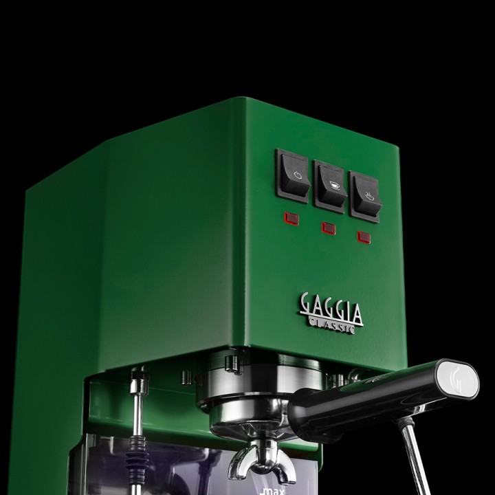 Gaggia Classic E24 Jungle Green Espressomaskine Inkl. Eureka Mignon Zero 65 Speedy Mat sort Espressokværn