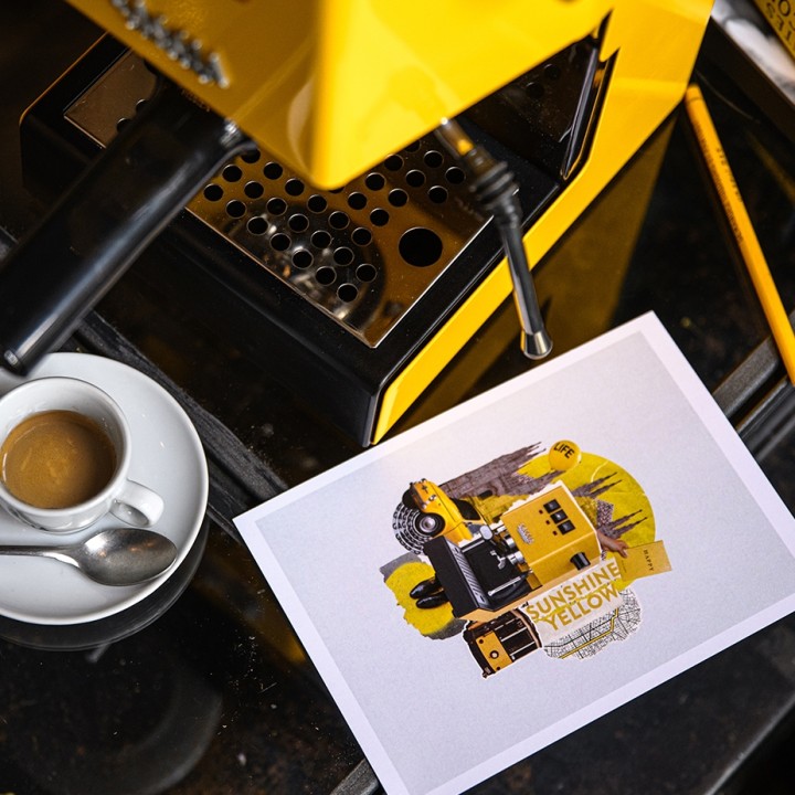 Gaggia Classic E24 Sunshine Yellow Espressomaskine Inkl. Eureka Mignon Zero 65 Speedy Mat Sort Espressokværn