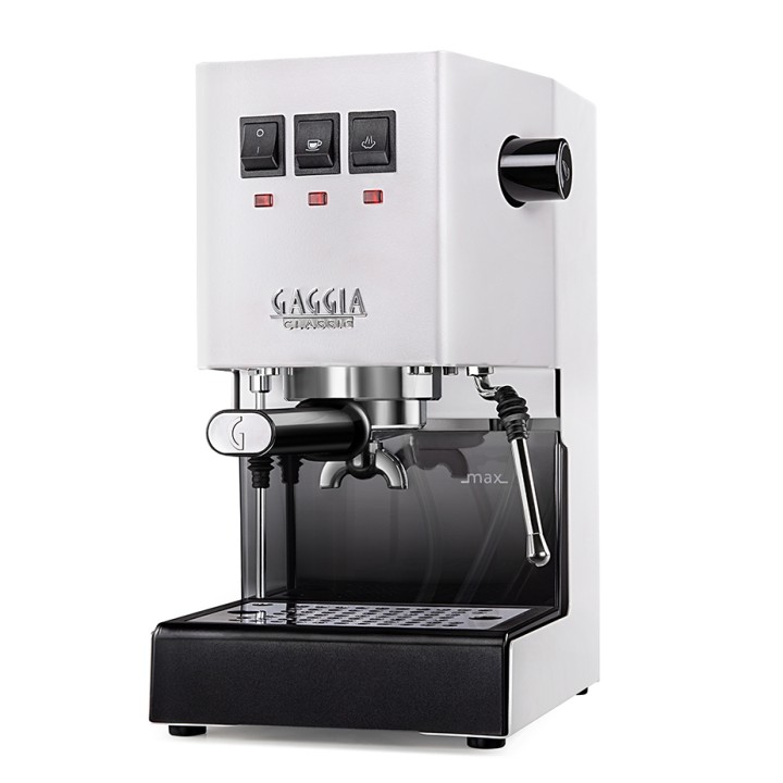 Gaggia Classic E24 Hvid Espressomaskine Inkl. Eureka Mignon Zero 65 Speedy Hvid Espressokværn