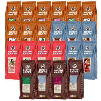 Rigtig Kaffe Mixpaket - 17 varianter