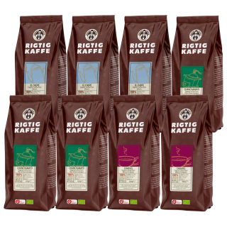 Rigtig Kaffe Organic Mixpakke 4 Varianter