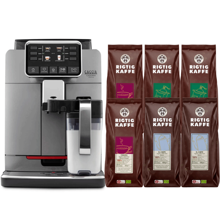 Gaggia Cadorna Prestige Espressomaskine Inkl. 6x400g Rigtig Kaffe Organic