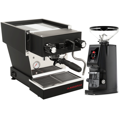 La Marzocco Linea Micra Svart Espressomaskin inkl. Eureka Atom W 65 Casa Mattsvart Espressokvarn