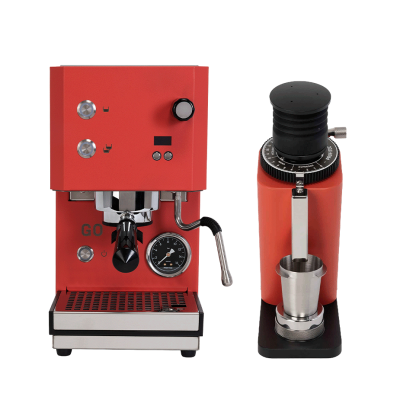 Profitec GO 2.0 Röd Espressomaskin inkl. Profitec TWIST SD54 Espressokvarn Röd