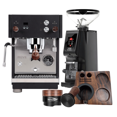 Profitec MOVE espressomaskin - Exclusive Line Inkl. Eureka Atom W 65 Casa matt svart espressokvarn & Ikape baristatillbehör