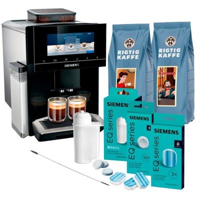 Siemens TQ903R09 EQ900 espressomaskin Inkl. skötselpaket och 1 Kg hela kaffebönor