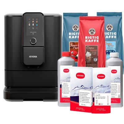 Nivona NIVO 8111 svart espressomaskin Inkl. skötselpaket & 3kg hela kaffebönor