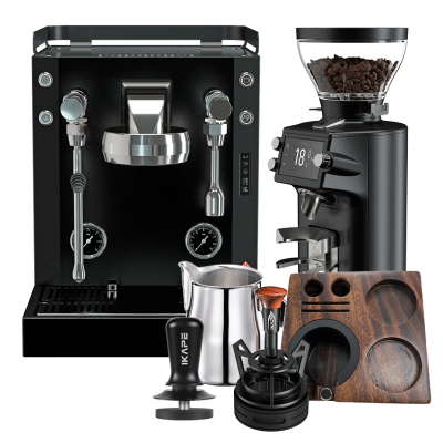 Mahlkönig Xenia svart espressomaskin Inkl. Mahlkönig E64 WS espressokvarn & baristautrustning
