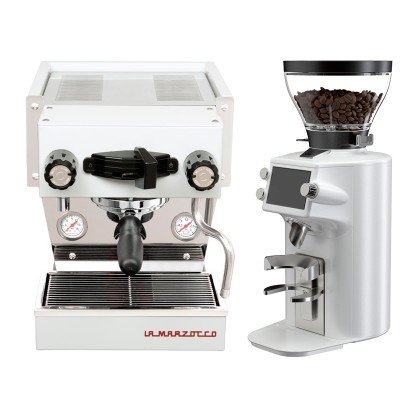 La Marzocco Linea Micra vit espressomaskin Inkl. Mahlkönig E64 WS vit espressokvarn