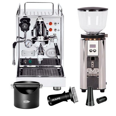 ECM Classika PID espressomaskin Inkl. ECM C-Automatik 54 Stål espressokvarn, Knockbox, Tamper & WDT Tool