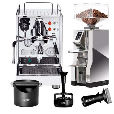 ECM Classika PID espressomaskin Inkl. Eureka Mignon Libra 55 Chrome kvarn, Knockbox, Tamper och WDT Tool
