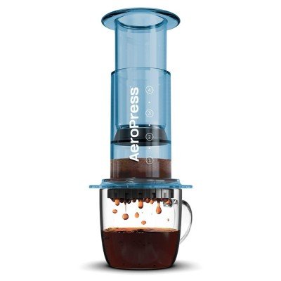 AeroPress Clear Blå resebryggare