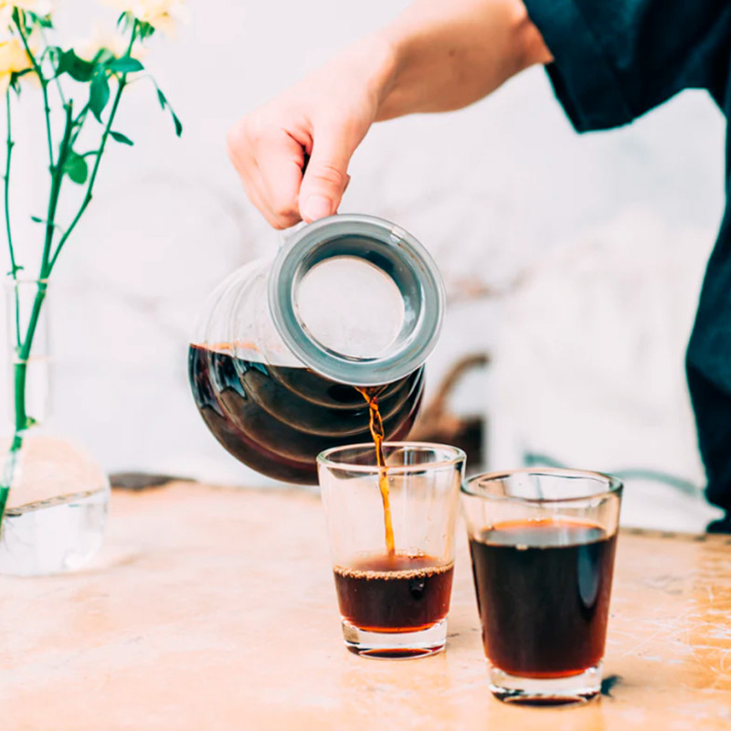 Hario V60 filterbryggningsset Inkl. V60 Range Server 60 cl, Tsukimi Gul Dripper 2 koppar & filter