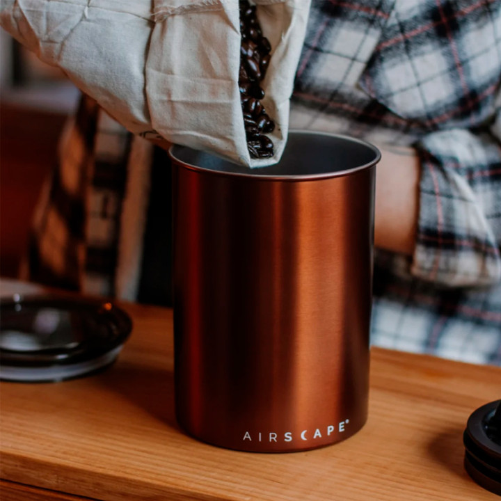 Airscape Classic kaffebehållare borstat koppar 500g