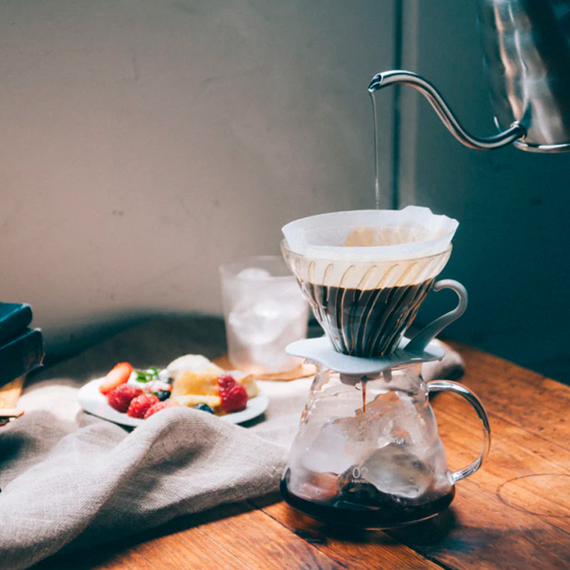 Hario V60 filterbryggningsset Inkl. V60 Range Server 60 cl, Bonsai grön Dripper 2 koppar & filter