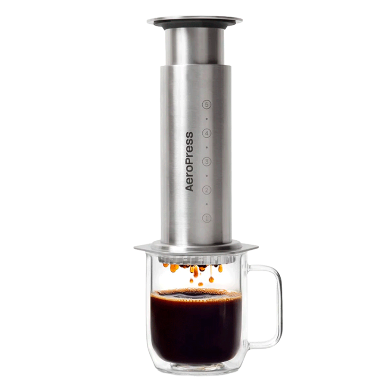 AeroPress kaffebryggare i rostfritt stål