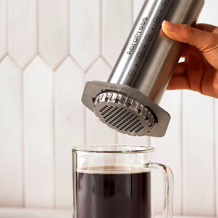 AeroPress kaffebryggare i rostfritt stål