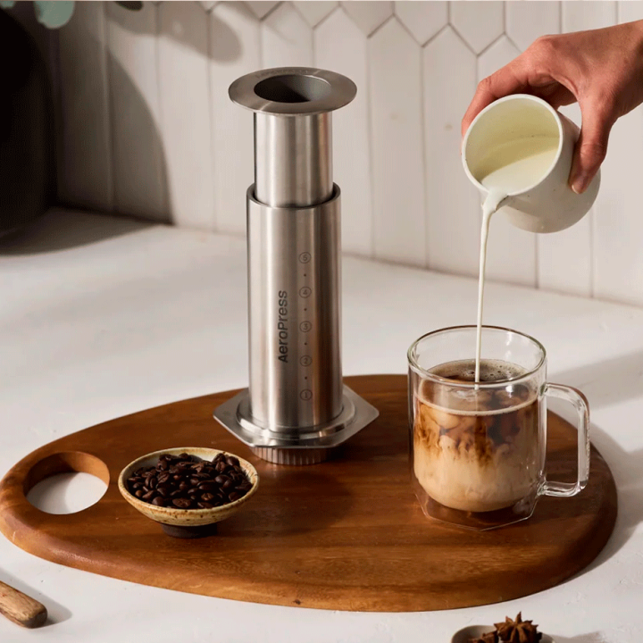 AeroPress kaffebryggare i rostfritt stål