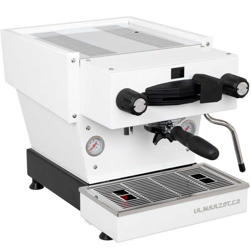 La Marzocco Linea Mini R vit espressomaskin Inkl. Eureka Atom W 65 Casa matt svart espressokvarn